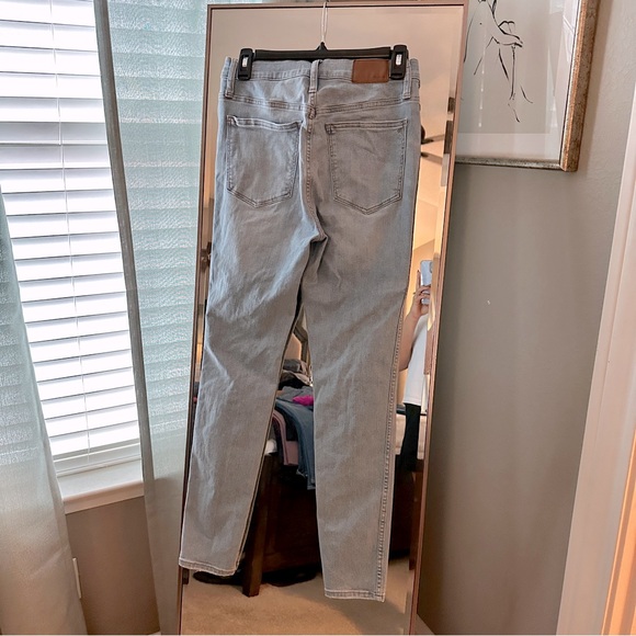 MADEWELL 10” HIGH RISE SKINNY BUTTON FLY JEANS SIZE 27 LIGHT WASH - Picture 4 of 4